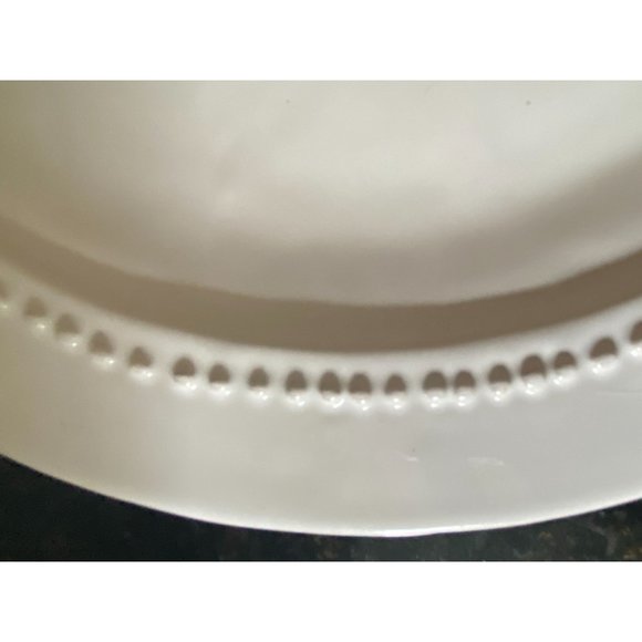 Mud Pie 12" White Sweet Swap Cookie ExchangePlatter - Picture 4 of 6